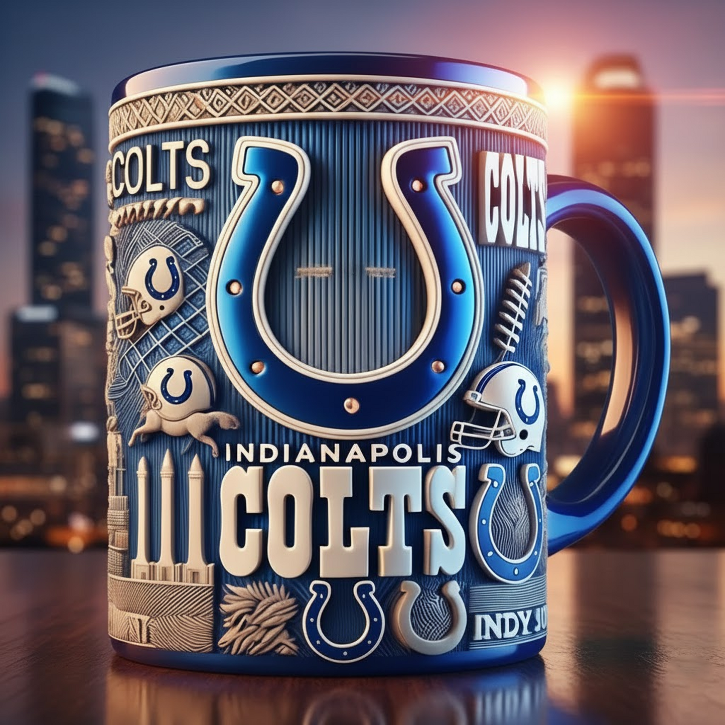 IND X NFL football team Mug Series- Limited Edition Collectible NAK NHT