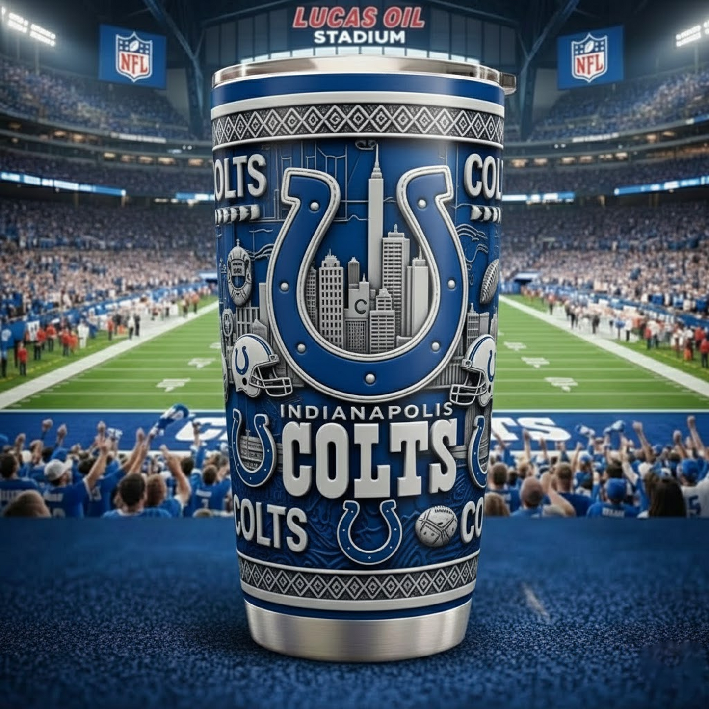IND X NFL mascot-shaped thermal mug V2 NAK NHT