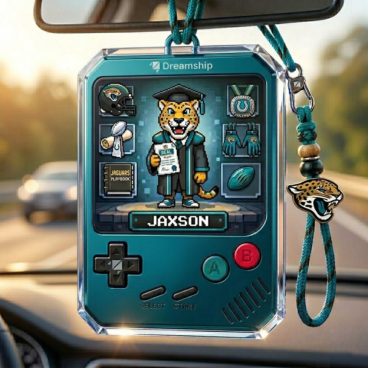 JAC X Classic NFL Football Team Name Car Ornaments NAK NHT