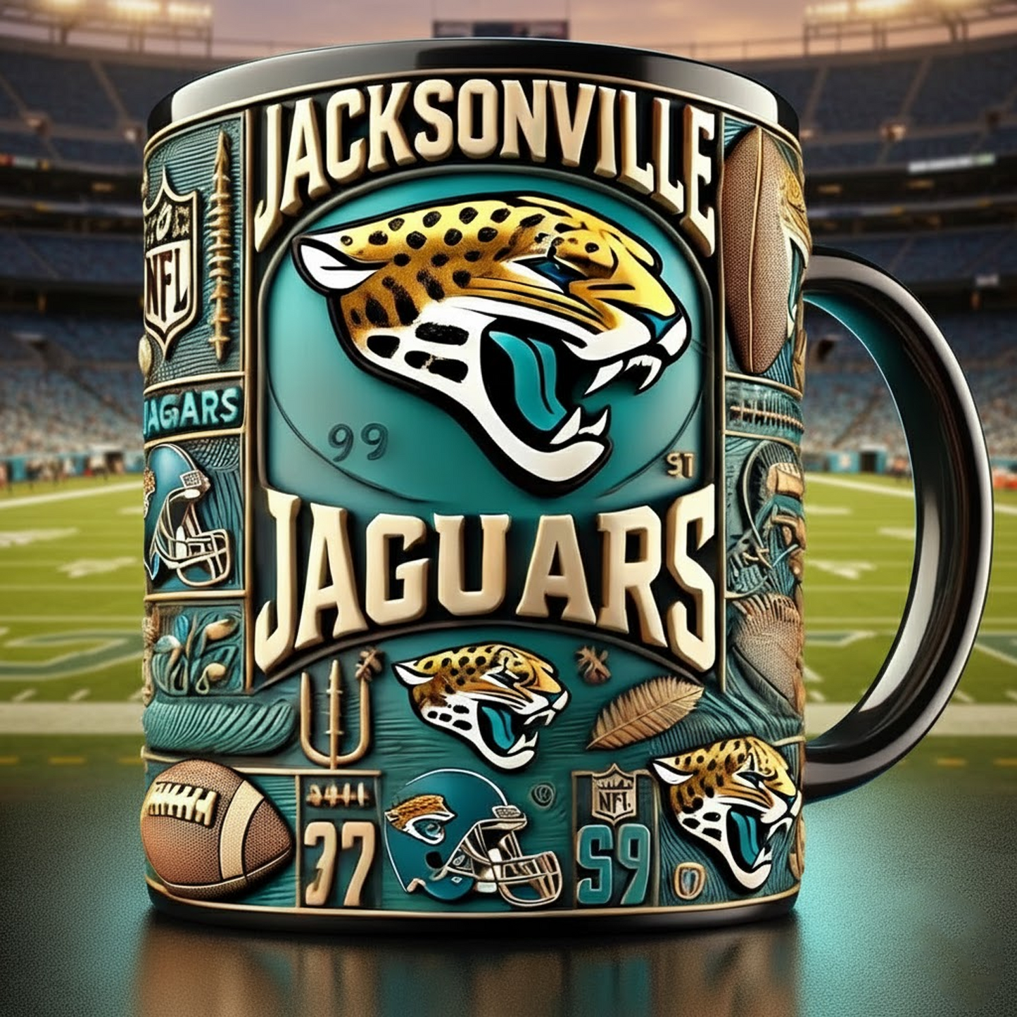 JAC X NFL football team Mug Series- Limited Edition Collectible NAK NHT