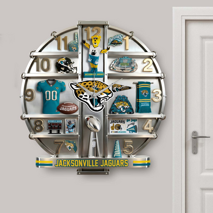 JJ x NFL Home Decorative 3D Visual Effect Acrylic Wall Clock NAK CTKT