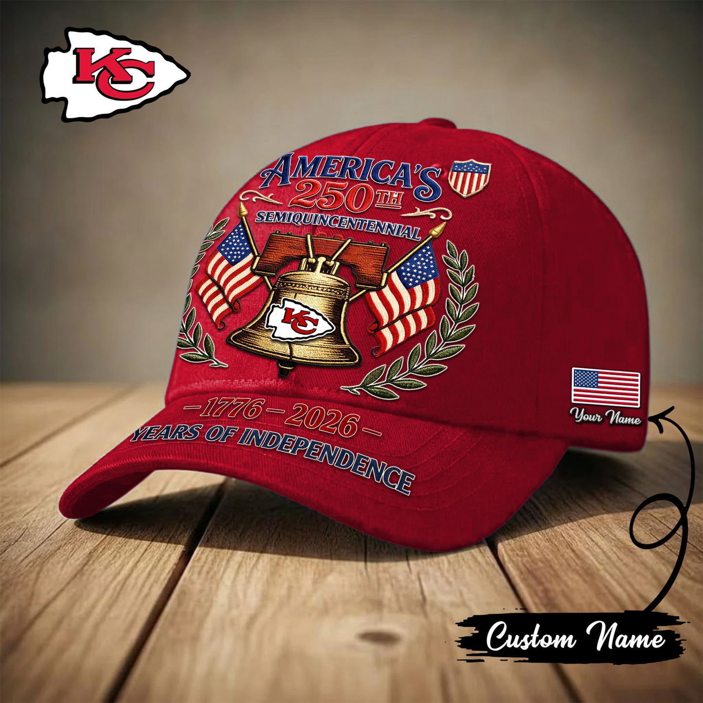 KAN x Premium NFL 1776-2026 Years Of Independence Classic Cap NAK LBN