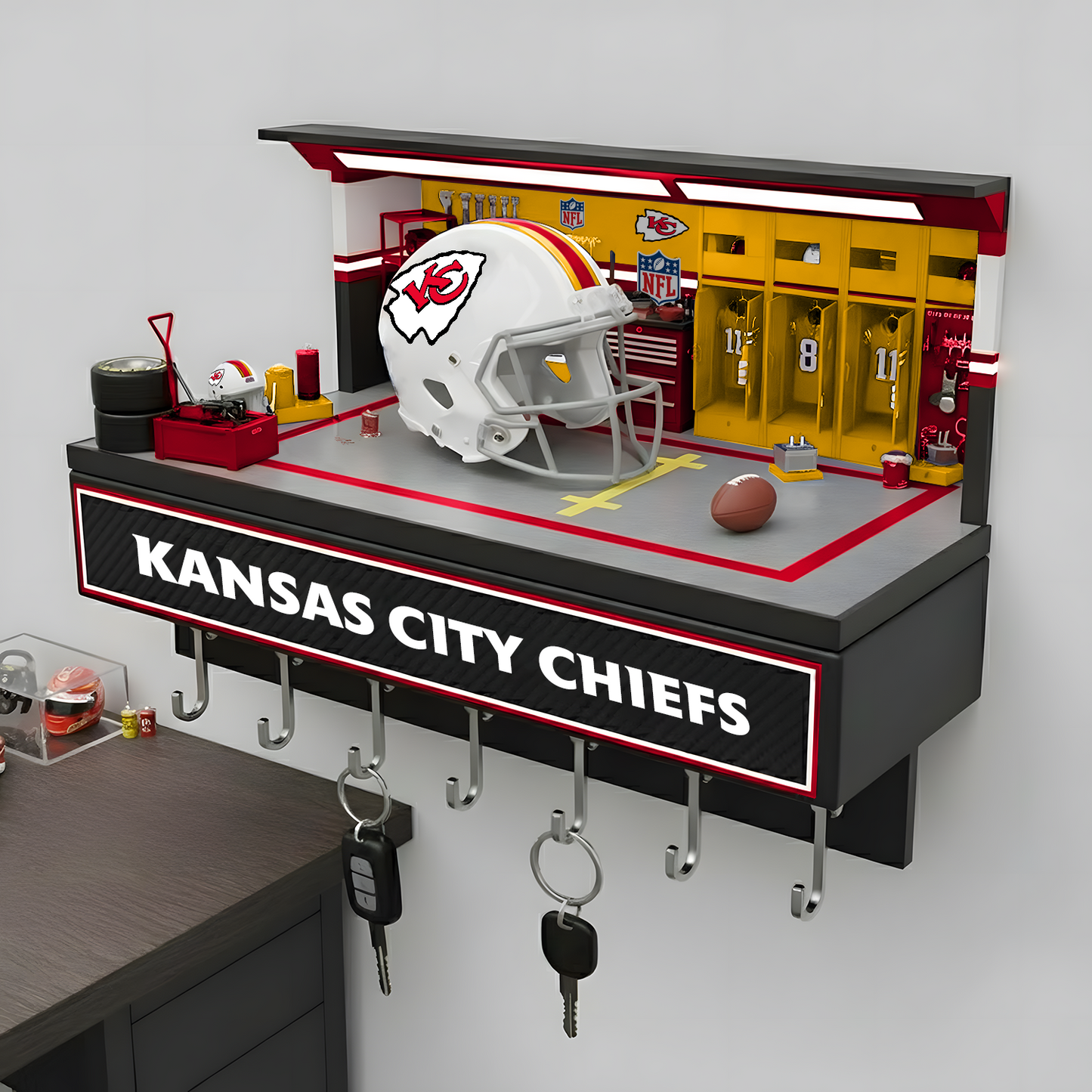KC X NFL Decorative key holder in a sporty style NAK NHT