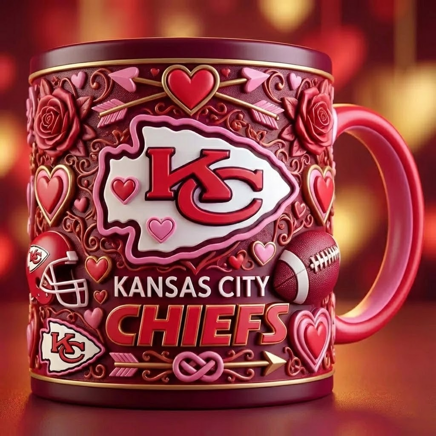 KC X NFL Love Season Mug - Valentine 2026 NAK NHT