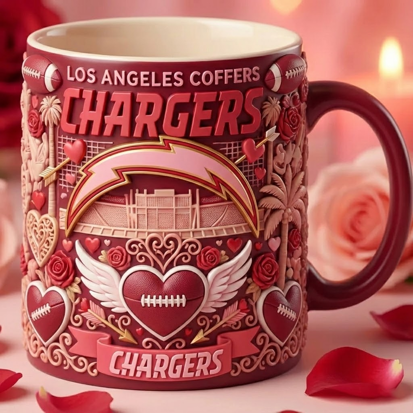 LAC X NFL Love Season Mug - Valentine 2026 NAK NHT