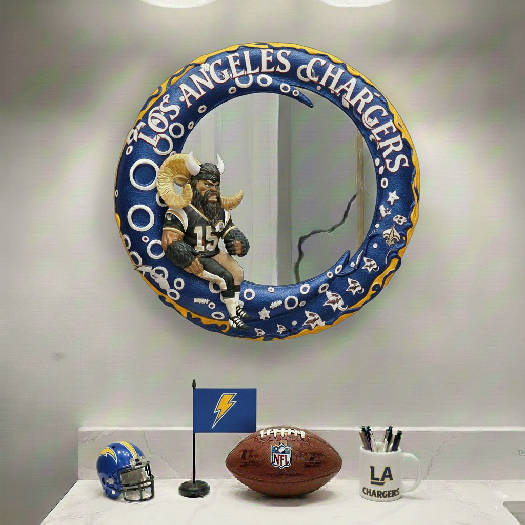 LAC x NFL Moonlit  Custom Shaped Mirror - Personalized Gifts NAK CTKT