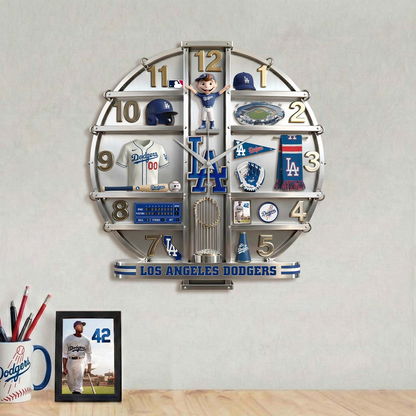 LAD x MLB Home Decorative 3D Visual Effect Acrylic Wall Clock NAK CTKT