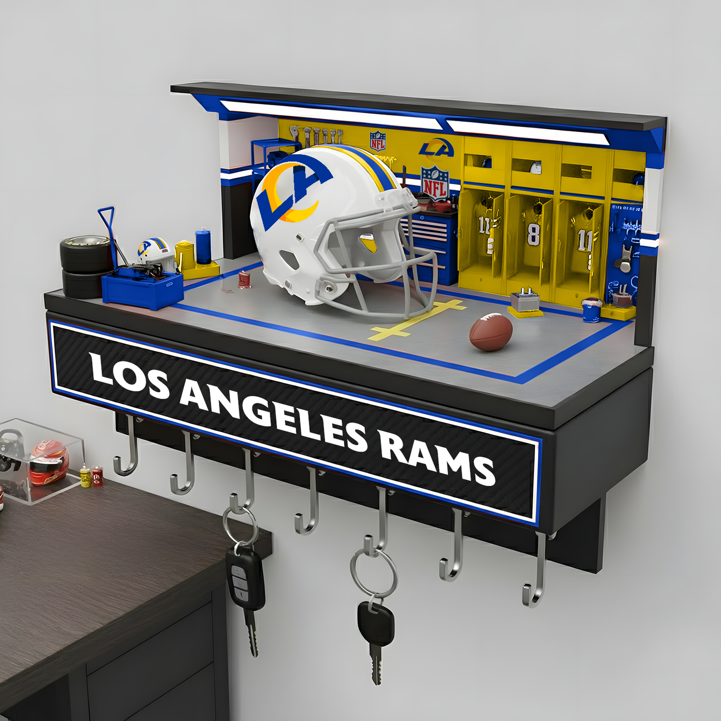 LAR X NFL Decorative key holder in a sporty style NAK NHT