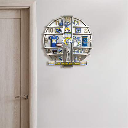 LAR x NFL Home Decorative 3D Visual Effect Acrylic Wall Clock NAK CTKT