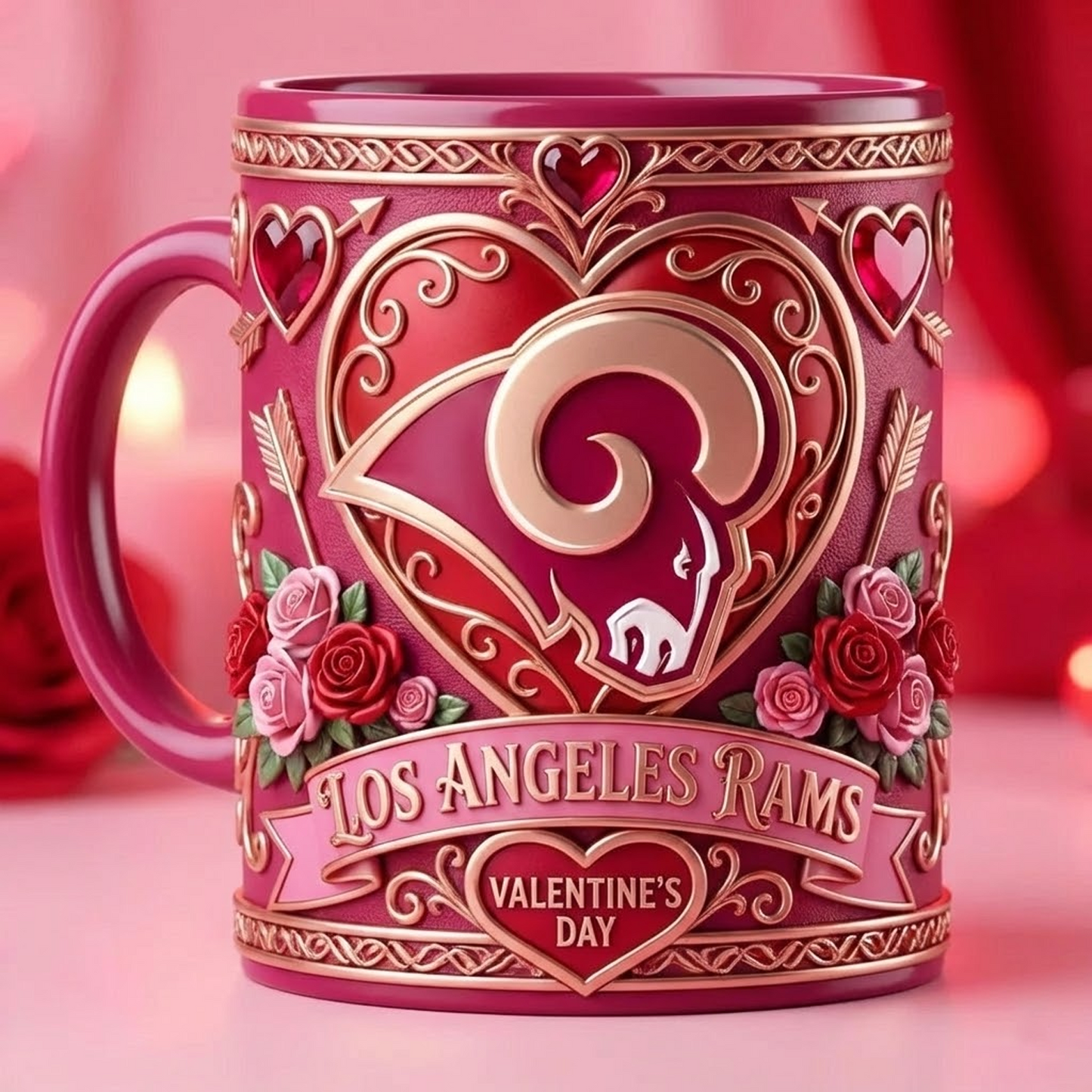 LAR X NFL Love Season Mug - Valentine 2026 NAK NHT