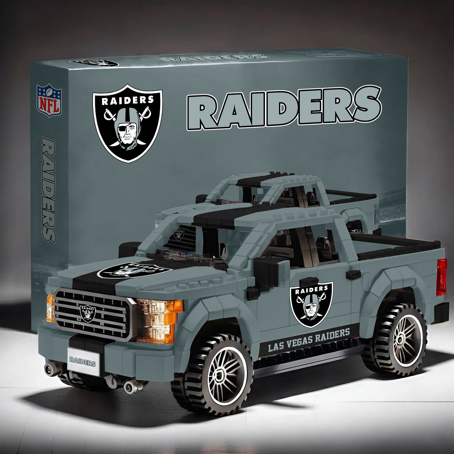 LV X NFL 3D Racing Truck Model Building Block Set NAK NHT