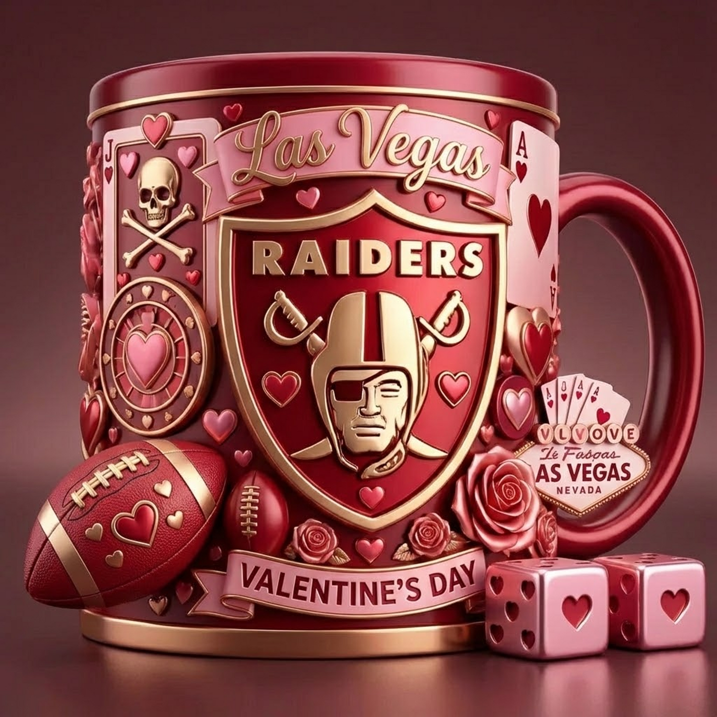 LV X NFL Love Season Mug - Valentine 2026 NAK NHT