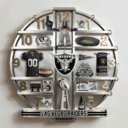 LVR x NFL Home Decorative 3D Visual Effect Acrylic Wall Clock NAK CTKT