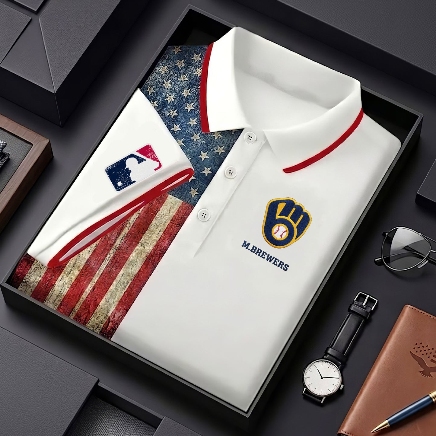 MB x MLB US Flag Polo Shirt DDT TTTZ