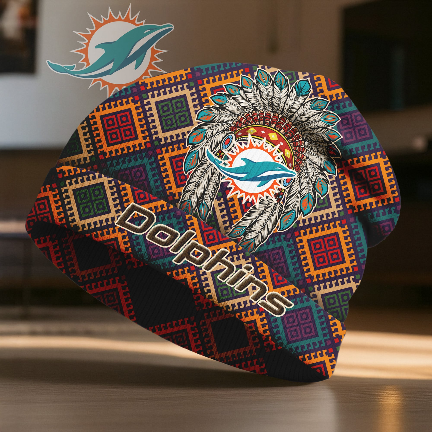 MD x Premium NFL Native American Heritage Beanie Hat NY NAK CTKT