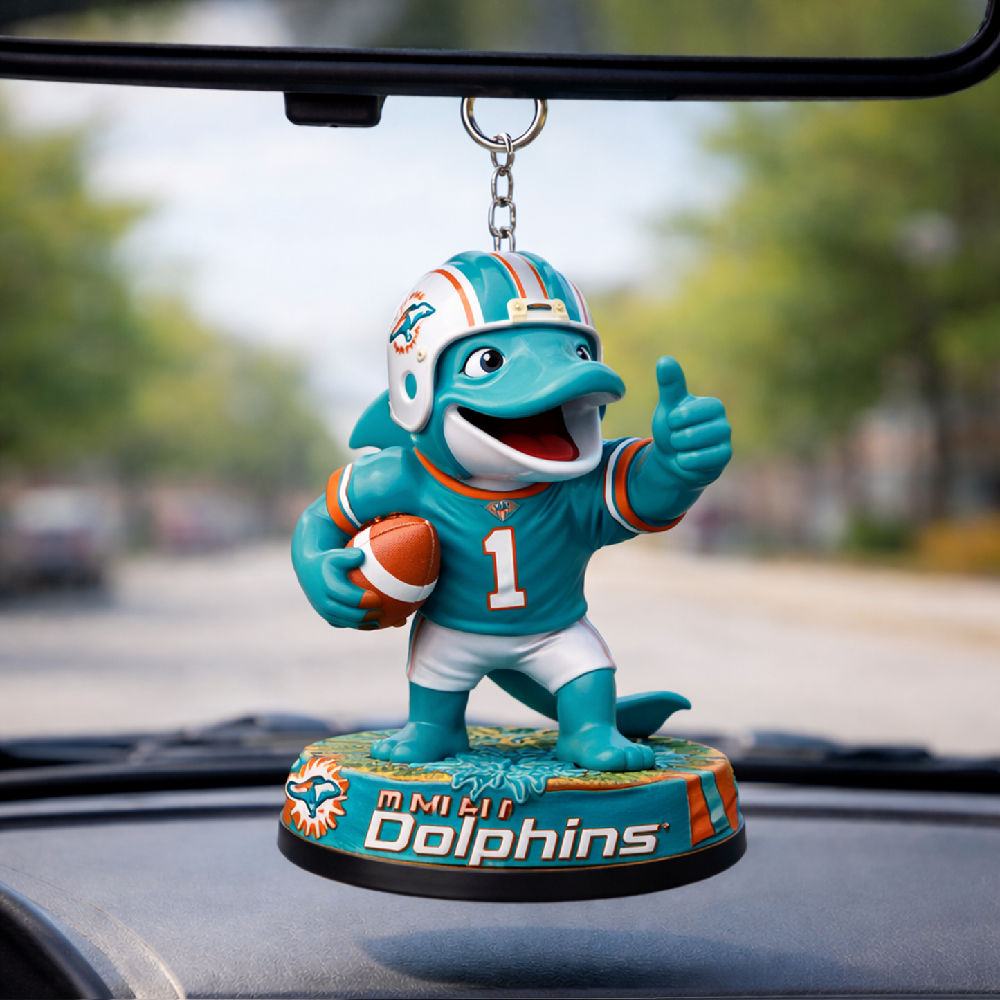 MIA X NFL Football Mascot Car Hanging Ornament NAK NHT