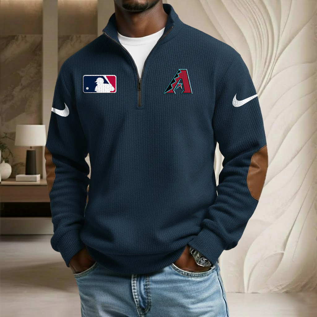 MLB x ARI Sport Team Stand Collar Half-zip Sweatshirt HLP HLPHUONG
