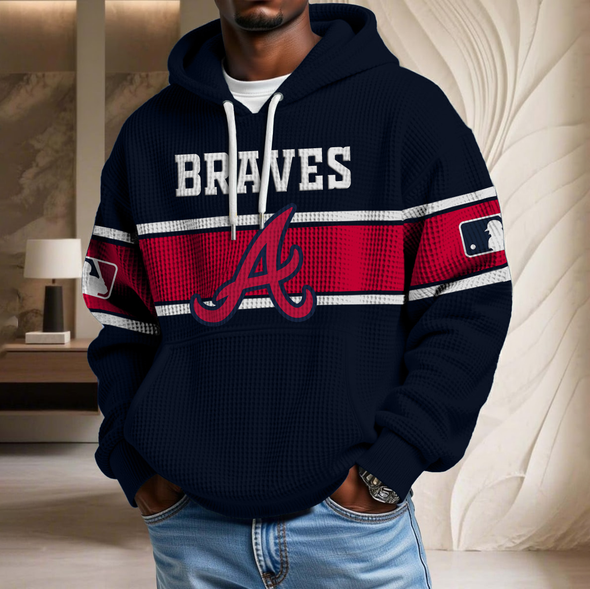 MLB x ATL Waffle Hoodie HLP HLPHUONG