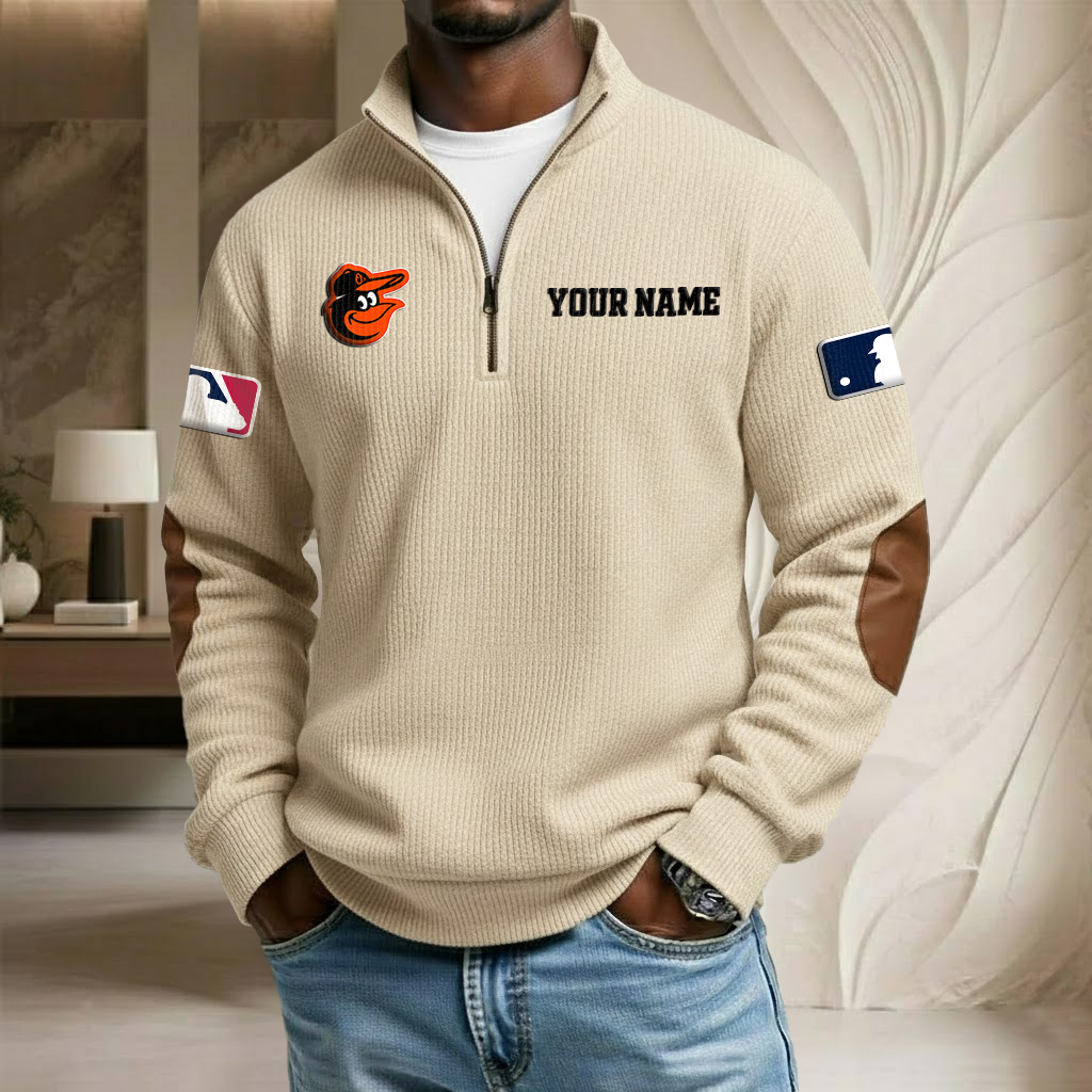 MLB x BO Custom Name Stand Collar Half-zip Sweatshirt HLP HLPHUONG