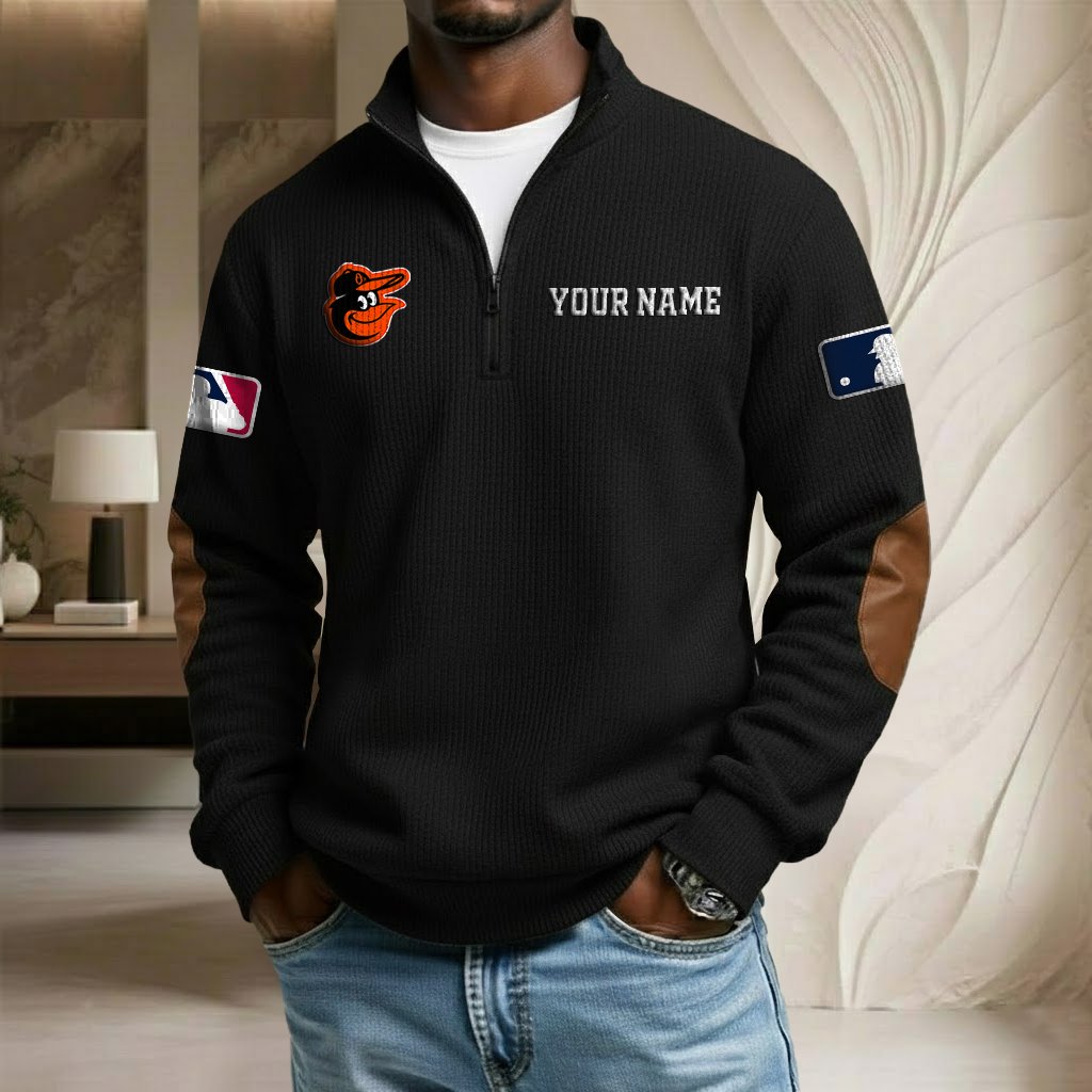 MLB x BO Custom Name Stand Collar Half-zip Sweatshirt HLP HLPHUONG
