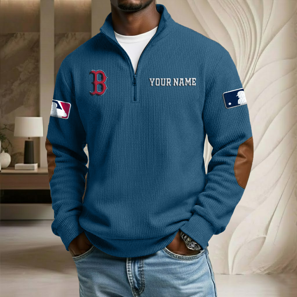 MLB x BRS Custom Name Stand Collar Half-zip Sweatshirt HLP HLPHUONG