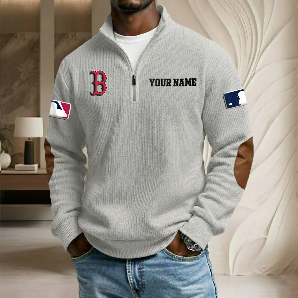 MLB x BRS Custom Name Stand Collar Half-zip Sweatshirt HLP HLPHUONG