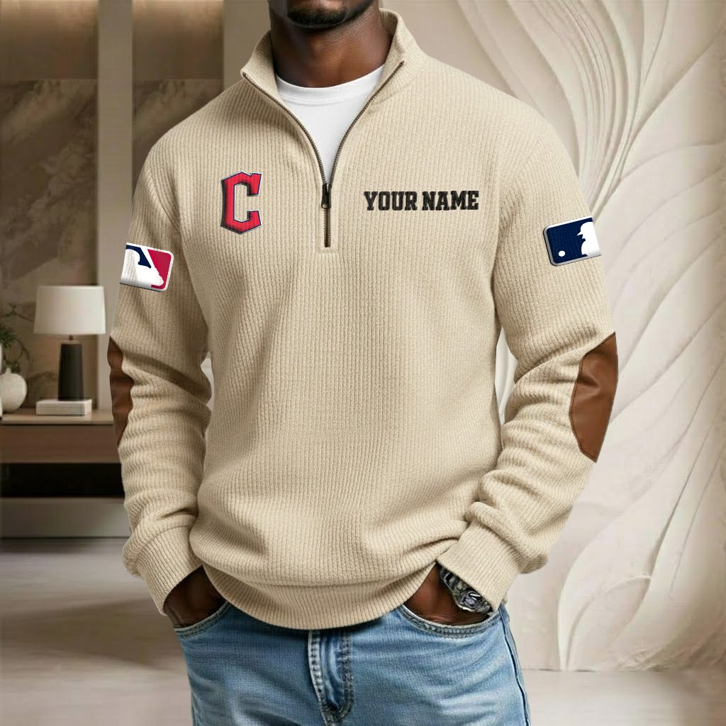 MLB x CG Custom Name Stand Collar Half-zip Sweatshirt HLP HLPHUONG
