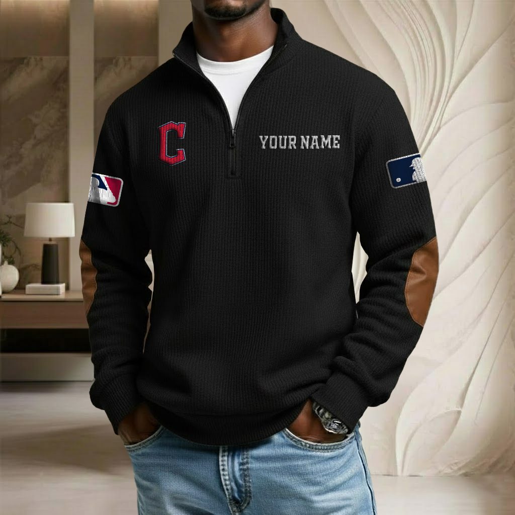 MLB x CG Custom Name Stand Collar Half-zip Sweatshirt HLP HLPHUONG