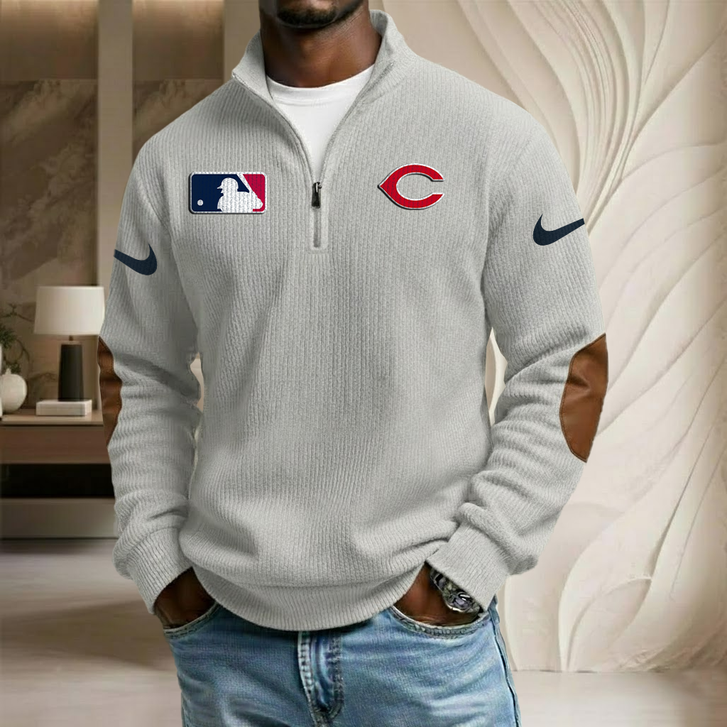 MLB x CIN Sport Team Stand Collar Half-zip Sweatshirt HLP HLPHUONG