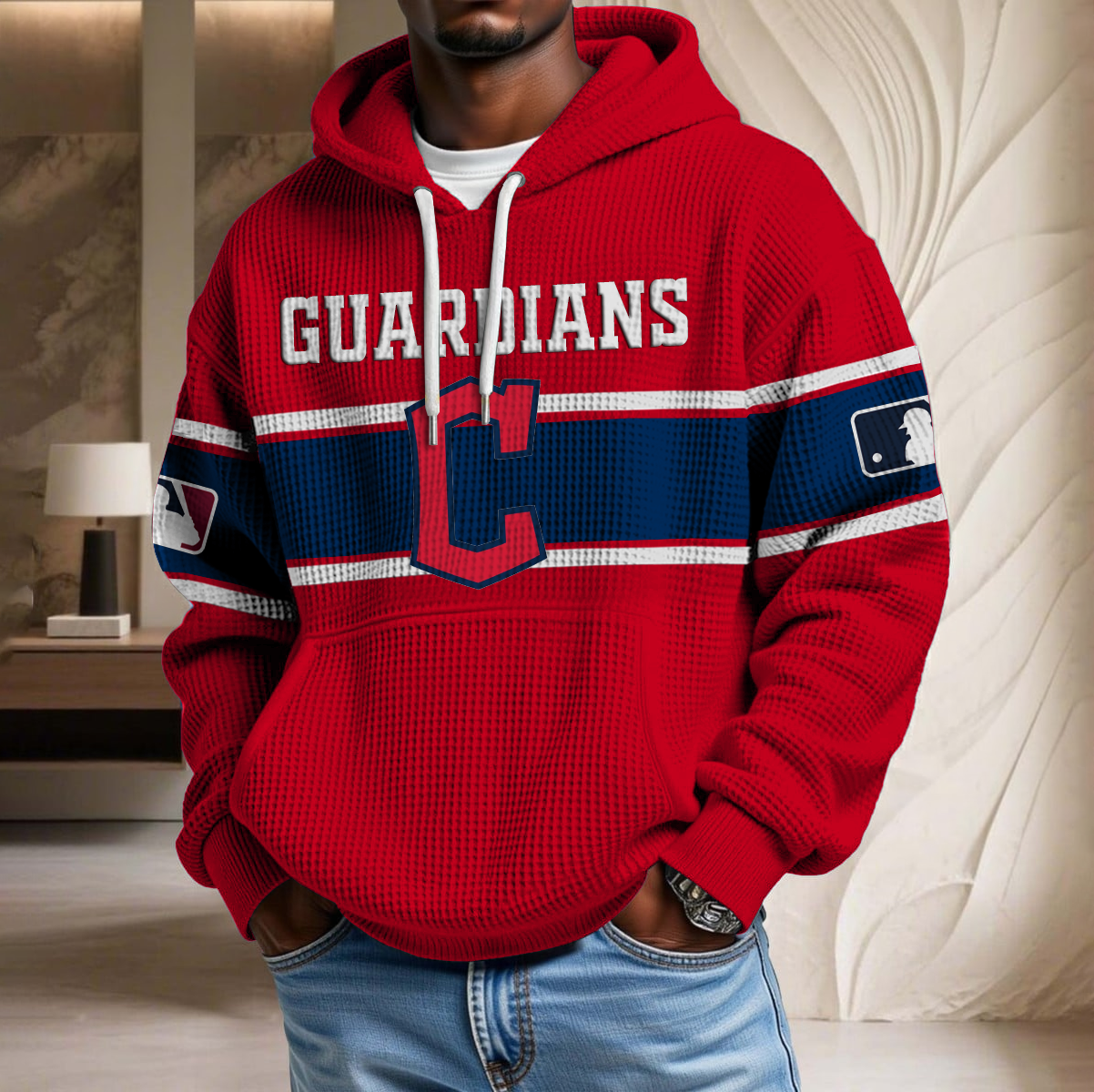 MLB x CLE Waffle Hoodie HLP HLPHUONG