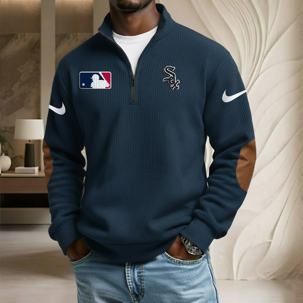 MLB x CWS Sport Team Stand Collar Half-zip Sweatshirt HLP HLPHUONG
