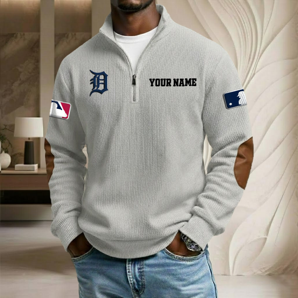 MLB x DT Custom Name Stand Collar Half-zip Sweatshirt HLP HLPHUONG