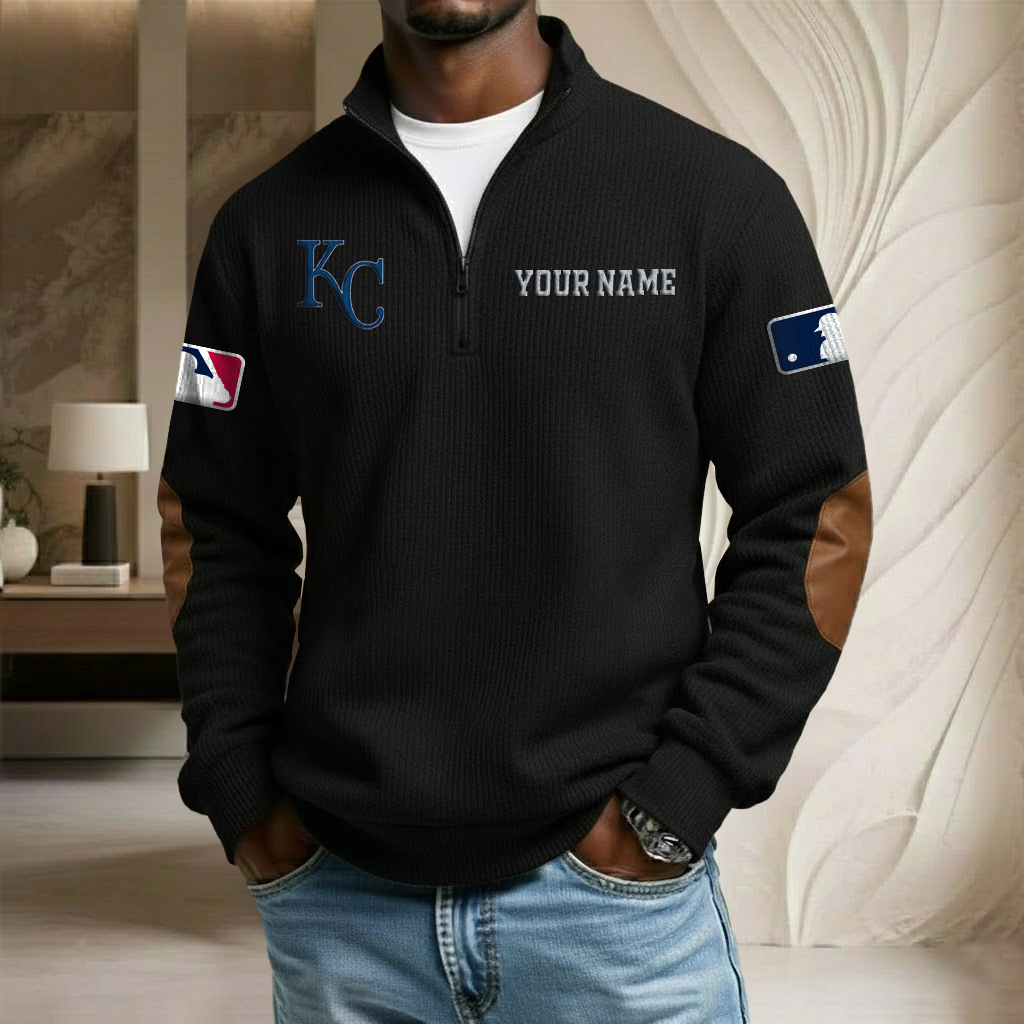 MLB x KCR Custom Name Stand Collar Half-zip Sweatshirt HLP HLPHUONG
