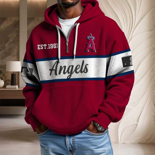 MLB x LAA EST Waffle Half Zip Hoodie HLP HLPHUONG