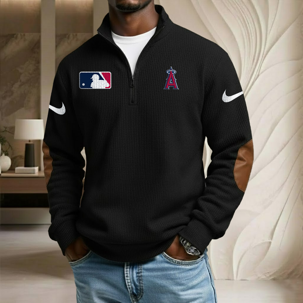 MLB x LAA Sport Team Stand Collar Half-zip Sweatshirt HLP HLPHUONG