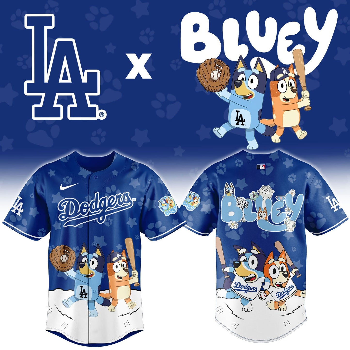 MLB x LAD Bluey Baseball Jersey HLP HLPHUONG
