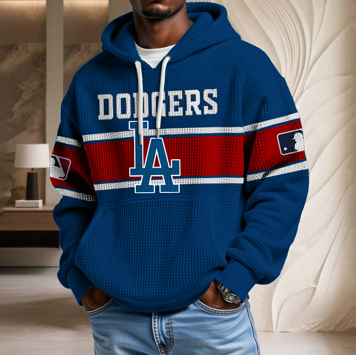 MLB x LAD Waffle Hoodie HLP HLPHUONG
