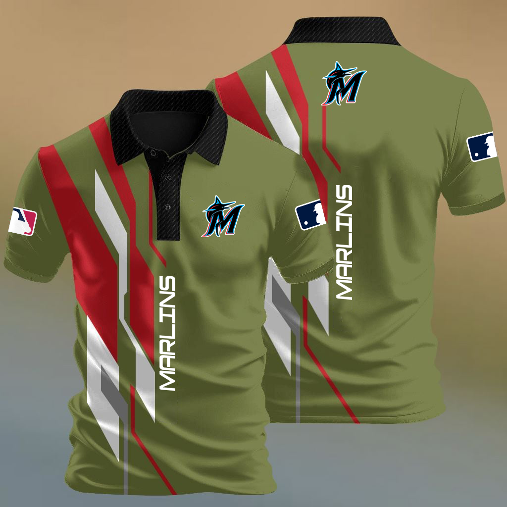 MLB x MIA Baseball Premium Polo Shirt HLP HLPHUONG