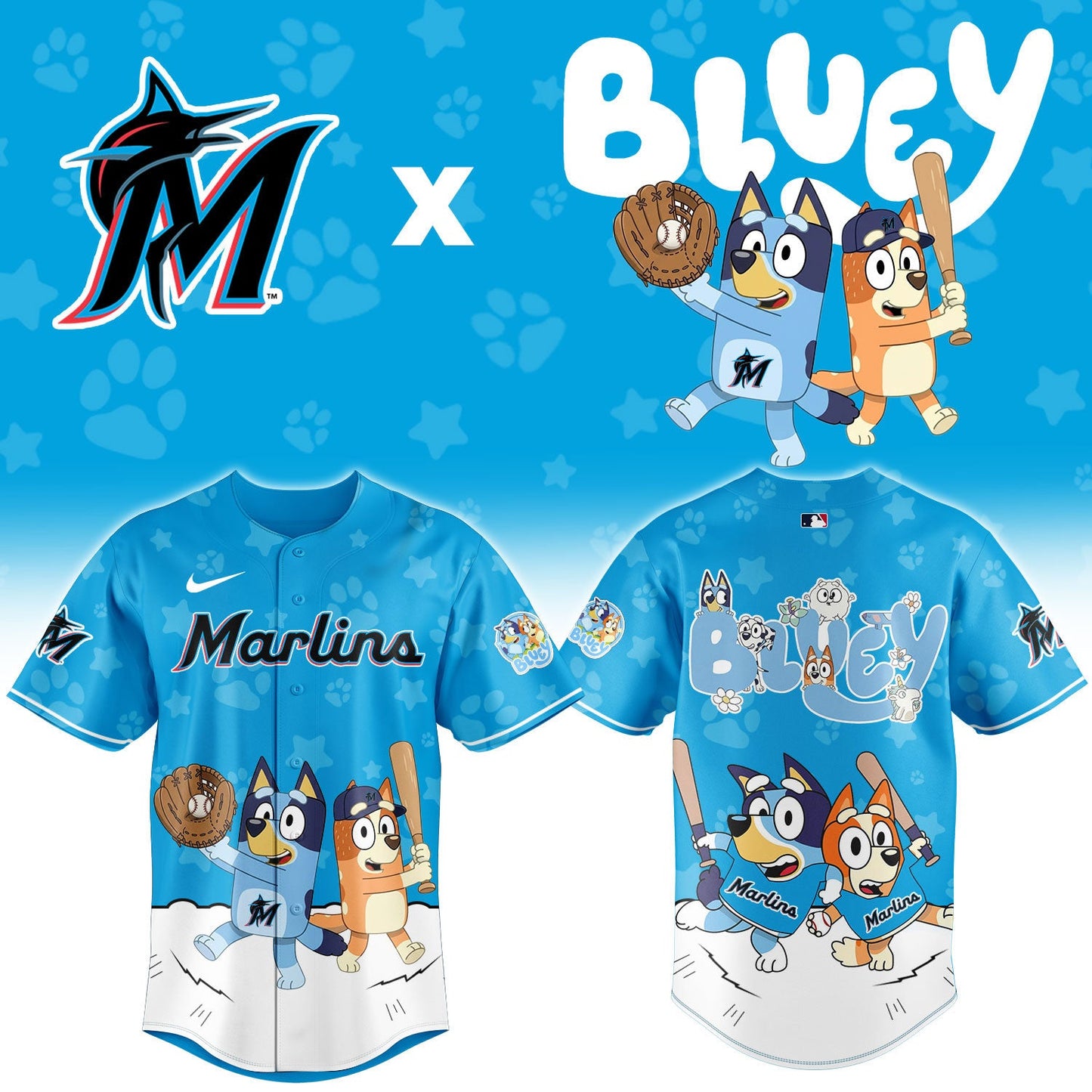 MLB x MIA Bluey Baseball Jersey HLP HLPHUONG