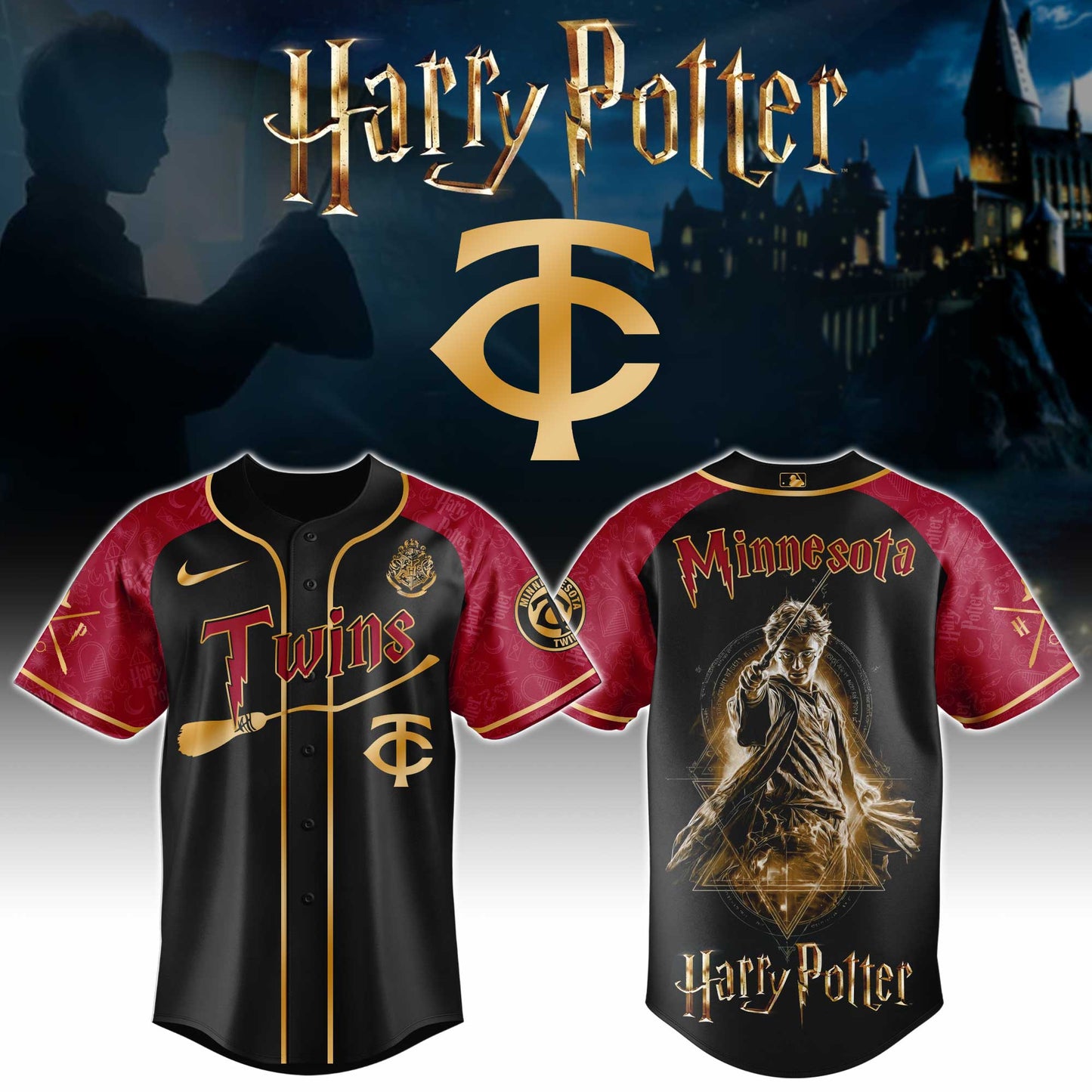 MLB x MIN H Potter Baseball Jersey HLP HLPHUONG