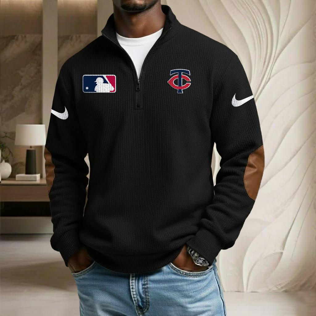 MLB x MIN Sport Team Stand Collar Half-zip Sweatshirt HLP HLPHUONG