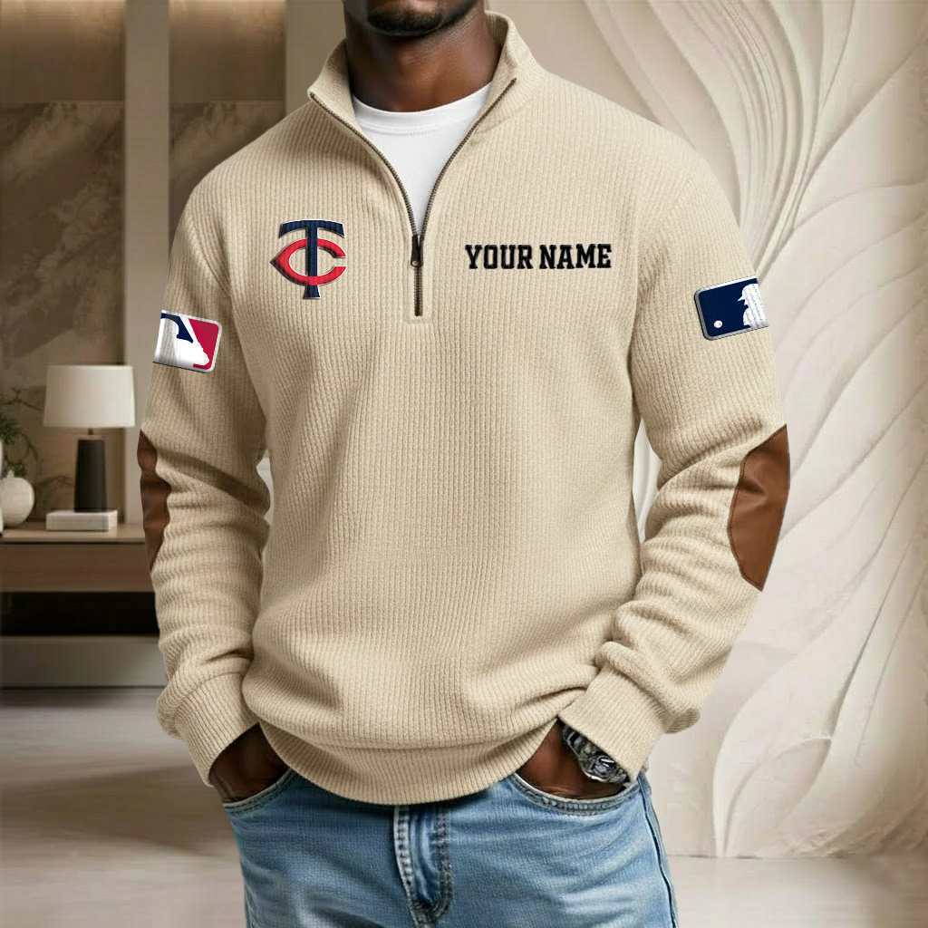 MLB x MT Custom Name Stand Collar Half-zip Sweatshirt HLP HLPHUONG