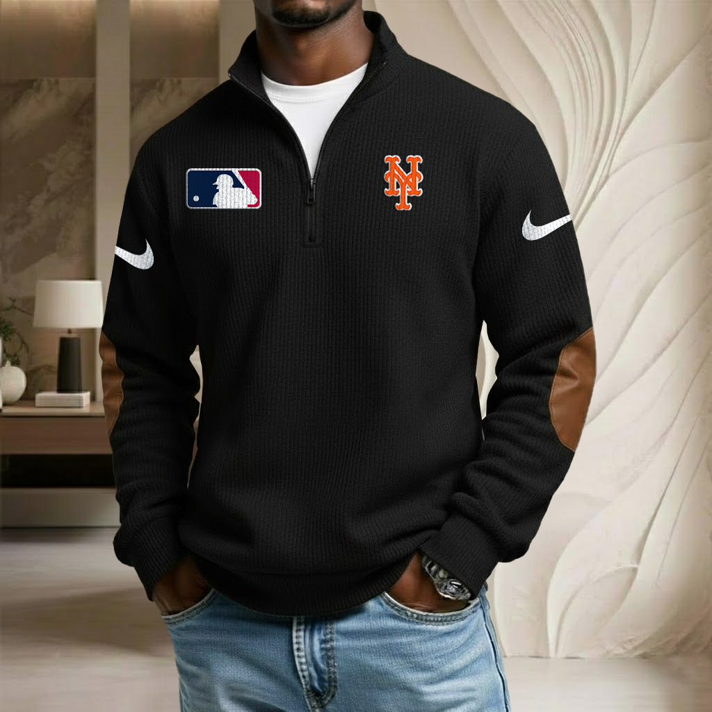 MLB x NYM Sport Team Stand Collar Half-zip Sweatshirt HLP HLPHUONG