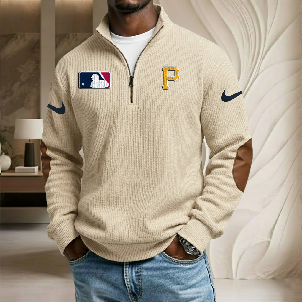 MLB x PIT Sport Team Stand Collar Half-zip Sweatshirt HLP HLPHUONG