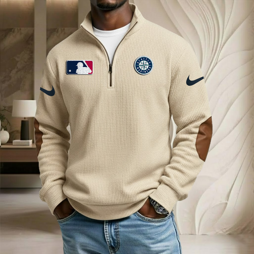 MLB x SEA Sport Team Stand Collar Half-zip Sweatshirt HLP HLPHUONG