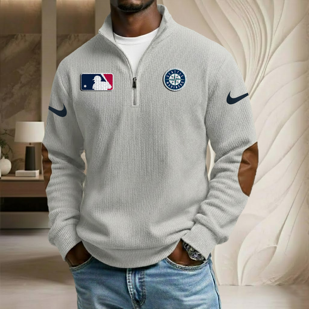 MLB x SEA Sport Team Stand Collar Half-zip Sweatshirt HLP HLPHUONG