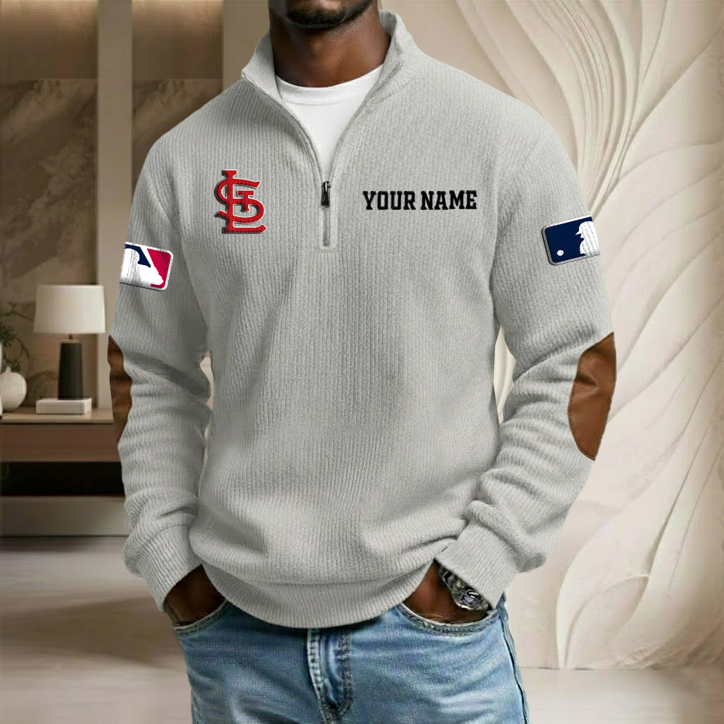 MLB x SL Custom Name Stand Collar Half-zip Sweatshirt HLP HLPHUONG