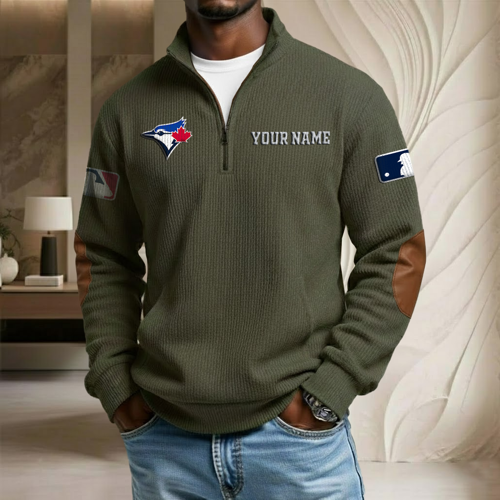 MLB x TBJ Custom Name Stand Collar Half-zip Sweatshirt HLP HLPHUONG