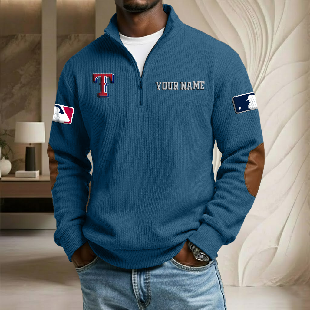 MLB x TR Custom Name Stand Collar Half-zip Sweatshirt HLP HLPHUONG