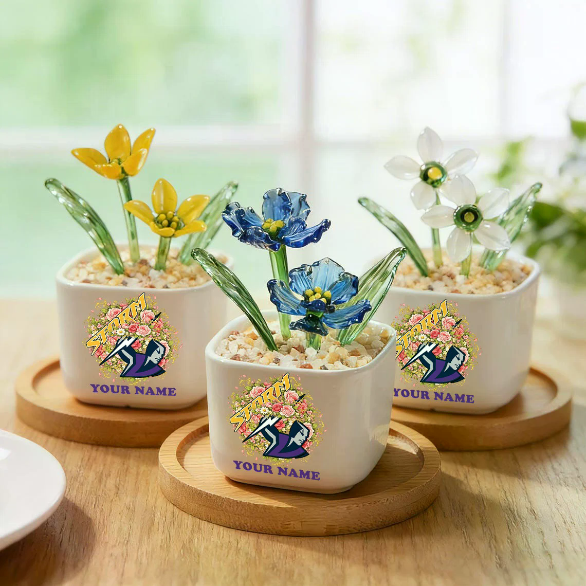 MS _NRL Custom Birth Month Glass Flower Pot Handmade Gift For Fan - Limited Edition NAK TTT